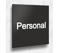 Door Sign Personal Black Matt UV Print 12 x 12 cm - 3 mm Aluminium Composite - Made in Germany Item No. A 2124