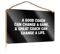 Door Signs For Home Funny A Good Coach Can Change A Game. A Great Coach Can Change A Life. House Decor Clearance House Decor Clearance(23X35CM)
