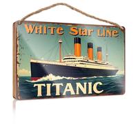 Door Signs For Home Funny Vintage Poster Of The Titanic. House Decor Clearance House Decor Clearance(23X35CM)