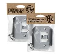 Door Silencer Strike Plate - Flexible, Noise Eliminating Fix for Loud Doors Fits with No Modifications, Stops Slamming Noise Perfect for Nursery, Bedroom, Sleepers, Auditory Issues (White, Single)