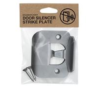 Door Silencer Strike Plate - Flexible, Noise Eliminating Fix for Loud Doors Fits with No Modifications, Stops Slamming Noise Perfect for Nursery, Bedroom, Sleepers, Auditory Issues (Gray, Single)