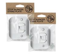 Door Silencer Strike Plate - Flexible, Noise Eliminating Solution For Loud Doors Fits Existing Plate With No Modifications, Stops Slamming Noise Perfect For Nursery, Bedroom, Sleepers, Auditory Issues