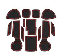 Door Slot Mat Gate Groove Cushion Car Door Rubber Cup Holder Mats Anti-slip Carpets For Suzuki SX4 For S-Cross(Red)