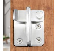 Door Stainless Installation Home 5-piece Bolt Latch Set - Non-Punching Steel Explosion-Proof Lock Drawer Anti-Violence for Wardrobe Cabinet Safety Silver(Small Right)