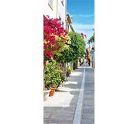 Door Stickers for Interior Doors 3D Door Sticker Mural 37.4"x84.6" | Floral Town Wallpaper, , Self-Adhesive Poster Decal, PVC, Waterproof, Removable, for Bedroom Living Room (DS525)
