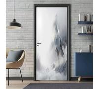 Door Stickers for Interior Doors 86 x 200 cm, 3D Clouds Wolf Door Sticker Murals Self-Adhesive PVC Wall Decals Waterproof Wallpaper for Living Room Bedroom Wall Stickers 33.8 X 78.7 inch -DS2393