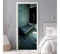 Door Stickers for Interior Doors 86 x 200 cm, 3D Shabby Room Door Sticker Murals Self-Adhesive PVC Wall Decals Waterproof Wallpaper for Living Room Bedroom Wall Stickers 33.8 X 78.7 inch -DS2386