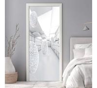 Door Stickers for Interior Doors 86 x 200 cm, 3D White Orb Door Sticker Murals Self-Adhesive PVC Wall Decals Waterproof Wallpaper for Living Room Bedroom Wall Stickers 33.8 X 78.7 inch -DS2368