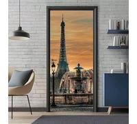 Door Stickers for Interior Doors 90 X 200 cm, 3D Fountain Landscape Door Sticker Murals Self-Adhesive PVC Wall Decals Waterproof Wallpaper for Living Room Bedroom Bathroom 35.4 X 78.7 inch -DS1637