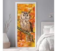 Door Stickers for Interior Doors 95 X 215 cm, 3D Owl Door Sticker Murals Self-Adhesive PVC Wall Decals Waterproof Wallpaper for Living Room Bedroom Bathroom Wall Stickers 37.4 X 84.6 inch -DS3418