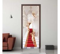 Door Stickers for Interior Doors 95 X 215 cm, 3D Palace Angel Door Sticker Murals Self-Adhesive PVC Wall Decals Waterproof Wallpaper for Living Room Bedroom Wall Stickers 37.4 X 84.6 inch -DS1578