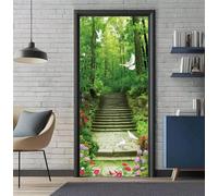 Door Stickers for Interior Doors 95 X 215 cm, 3D Park Dove Door Sticker Murals Self-Adhesive PVC Wall Decals Waterproof Wallpaper for Living Room Bedroom Wall Stickers 37.4 X 84.6 inch -DS1631