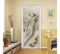 Door Stickers for Interior Doors Abstract Woman Peel and Stick Removable Vinyl 3D Door Decals for Interior Doors Bedroom Living Room Home Decor 88 X 200 Cm - Boy Girl Room Door Photos-7447426223185