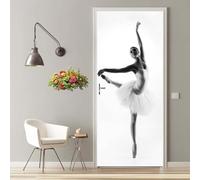 Door Stickers for Interior Doors Dancer Ballet Door Sticker Self Adhesive 3D Wallpaper Removable Wall Murals Waterproof Doors Poster for Bedroom Living Room Home Decor 37.4"X84.6"/95X215cm -M2574
