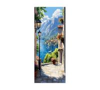 Door Stickers for Interior Doors Purple Beige Blue Fridge Stickers Glass Door PVC Waterproof Self-Adhesive Durable Removable Wallpaper Home Deco Door Covers for Interior Doors 95x215cm