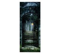 Door Stickers for Interior Doors Self Adhesive, Wall Sticker Decal for Bedroom Home Decor Waterproof, Removable Premium Vinyl Upgrade, Gothic Night Manor Arch Horror