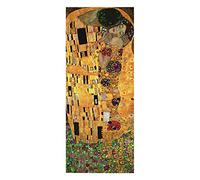 Door Stickers for Interior Doors Self Adhesive, Wall Sticker Decal for Bedroom Home Decor Waterproof, Removable Premium Vinyl Upgrade, Golden Painting Gustav Klimt The Kiss