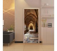 Door Stickers for Interior Doors Stone Cave 3D Door Art, Removable Decals, Self-Adhesive Mural, Sticker for Room Décor, 2 Pieces Set