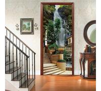 Door Stickers for Interior Waterfall View 80 X 200 Cm Waterproof Self Adhesive 3D Children Kids Bathroom Baby Boys Girls Bedrooms Toilet Vinyl Home Decoration Decal Art Office Living R-56697815098475