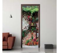 Door Stickers Murals Garden House 3D Self Adhesive Door Decals for Interior Doors Waterproof Wall Decals Poster Sticker Mural Wallpaper for Office Bedroom Bathroom 37.4"X84.6"/95X215cm -DS2541