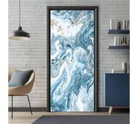 Door Stickers Murals Marble Abstract 3D Self Adhesive Door Decals for Interior Doors Waterproof Wall Decals Poster Sticker Mural Wallpaper for Office Bedroom Bathroom 30.3"X78.7"/77X200cm -DS422