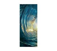 Door Stickers The sea for Interior Doors Mural Living Room PVC Self-Adhesive Waterproof Sticker 3D Wallpaper Home Decal W83 x H204cm