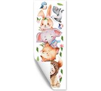 Door Stickers, Wall Stickers, Self-Adhesive Cartoon Forest Animal Stickers, Creative Children's Room Wall Decoration for Baby Room, Kindergarten, Play Area, Living Room