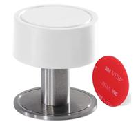 Door Stop - 1 Pack, Door Stoppers for Floor with Noise Dampening Rubber, 2-in-1 Self Adhesive Door stoppers for skirtings with 3M VHB or Screws, Wall Mounted Door Stops Indoors, White