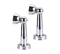 Door Stop， 2 Pack Magnetic Stop Wall Mounted, Stainless Steel Stoppers or Floor Mount, Holder with Screws, Commercial Doorstop for Security,A(A)