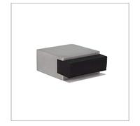 Door Stop, Adhesive, Stainless Steel, Square, Black Rubber, Ref. I-197 / 25x14