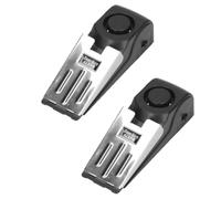 Door Stop Alarm, 2Pcs Wedge Door Stopper Anti Theft Burglar Alerter Adjustable Three Level Sensitivity 120db Wireless Floor Alarm for Travel