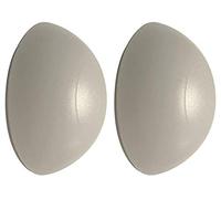 Door Stop Bumpers White Rubber Wall Mounted Guard Self Adhesive 40MM (2)