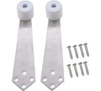 Door Stop,Door Stopper,Door Wedge2 Pcs Over Head Door Stop, 90 Degree Common to Left and Right Door Stop, Stainless Steel Door Stop, Wall Mount Door Stop, with Buffer Sound Dampening Silica Gel (White