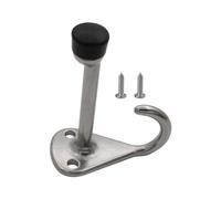 Door Stop for Wall - Silent Protector | Heavy Duty Wall Door Stopper with Steel Hook and Shock Absorbing | for Security in Hotel Room Apartment and Camper Room