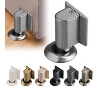 Door Stop Heavy Door Stoppers for Floor, Magnetic Doorstopper, Adjustable No Drilling Mechanical Floor Doorstop Indoors Catch with Adhesive