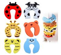 Door Stop Kids Pack of 6 EVA Foam Anti-collision Finger Protector Shockproof for Home Kindergarten Windows Doors Easy Install Safe and Quiet