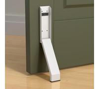 Door Stop, No Drilling Door Stoppers to Keep Door Open, Easy Pedal Kick Down Door Holder, Bottom of Door (White x 1 Pack)