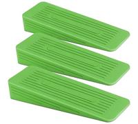Door Stop, Pack of 3, Green, Door Stoppers for Floor Anti-Skid, Durable, and Heavy Duty Rubber Door Stops, Ideal for All Types of Surfaces, Door Wedges Indoors