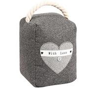 Door Stop Rustic Style Grey Heart Door Stopper Autumn Home Gift 1.4kg