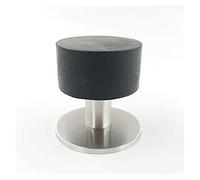 Door Stop Stainless Steel Wall-Mounted Door Stop with Rubber Bumper Black
