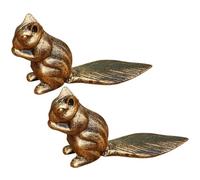 Door Stop Stopper Holder Decorative Garden Anti-Collision Cast Iron Fixed,Industrial Style Squirrel Decoration,Keep The Open
