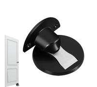 Door Stop Wall Protector, Aluminium Alloy Catch, 6/6/1 Inches, Adjustable Magnetic Doors Catcher, Low Profile Design for Bedrooms, Bathrooms, Home Use, Black and Grey