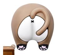 Door Stop Wall Protector, Self-Adhesive Door Handle Bumper, 3 x Cartoon Cat Butt Doorknob Bumper Adhesive, Learning, Reading, Noise Reducing, Door Bumper, Wall Protector for Toilet, Study