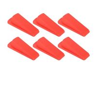 Door Stop Wedges, 6pcs Anti-Scratch Anti-Slip Wedges Rubber Door Stops with Stable Base Stackable Door Wedge Stoppers for Tile Concrete Carpet Wood Floors (Red)