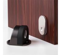 Door Stop with Stainless Steel Construction and Magnetic Hold, Offering Flexible Installation with Self or Punch Method for Rear Door Limiting (silver)