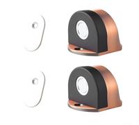 Door Stop with Stainless Steel Construction and Magnetic Hold, Offering Flexible Installation with Self or Punch Method for Rear Door Limiting (Red bronze)