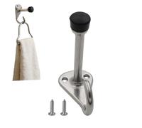 Door Stopper - Silent Protector And Block Harder Hardware | With Hook Stainless Steel Rubber Damping Door Holder Stopper | For Bathroom Hotel Room Apartment Bedroom Recreational Vehicle Security Vei