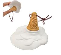 Door Stopper - Soft PVC Silent Non Slip Wedge, Melting Ice Cream Shape Wall Guard, Decorative Floor Block | Commercial Apartment Dormitory Carpet Tile Home Office School Entrance Safety