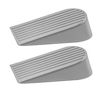 Door Stoppers 2 Pack, Extra Large Door Wedges Rubber Door Stops, Non-Slip, Heavy Duty Door Stoppers for Floor, Indoors Outdoors Door Stop Holder, Grey