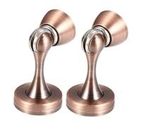 Door Stoppers 2 Pack Magnetic Door Stop Magnet Wall Floor Mount Doorstop Magnetic Catch to Keep Doors Open Door Holder(Antique red Bronze)